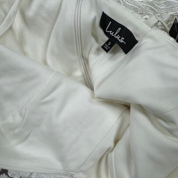 NWT Lulus With Me Always Ivory Lace Sleeveless Bodycon Mini Dress - Picture 6 of 9
